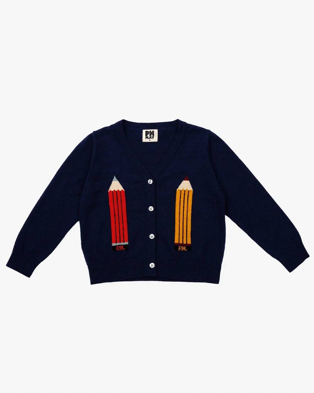 NEW PETITE HAILEY kids pencil knit cardigan in navy